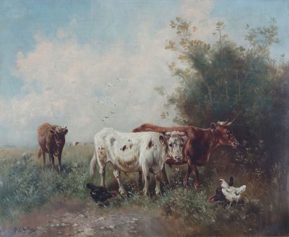 Paul SCHOUTEN (1860-1922) huile sur toile...