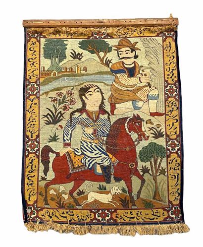 Tapis Kashan, Iran, scène de vie
Région:...
