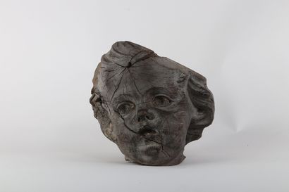 Têtes de Putti en bois sculpté époque Barroque...