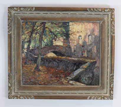 Ludovic JANSSEN (1888-1954) Huile sur panneau...