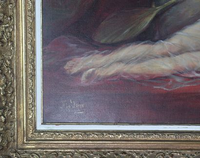 Huile sur toile signée Leroy 