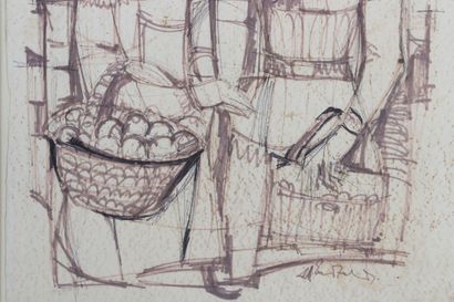Max ERSFELD (1921-1985) dessin sur papier...