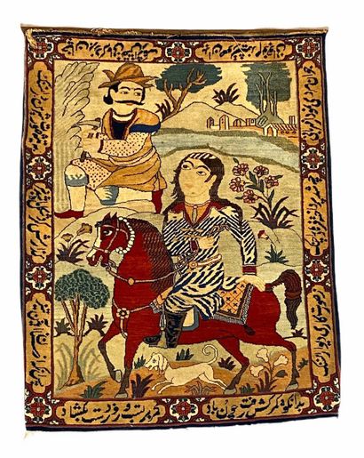 Tapis Kashan, Iran, scène de vie
Région:...