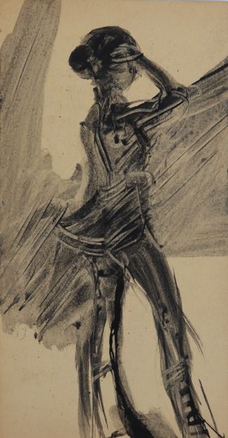 Leonor FINI (1907-1996) aquarelle 