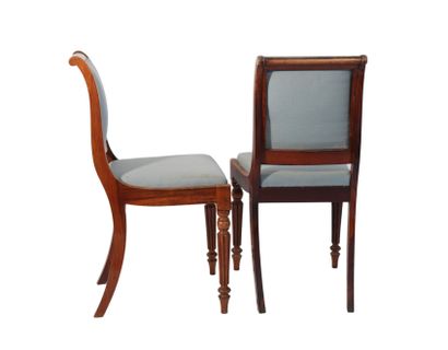 Suite de 6 chaises d'époque Empire marquetée
Poids:...