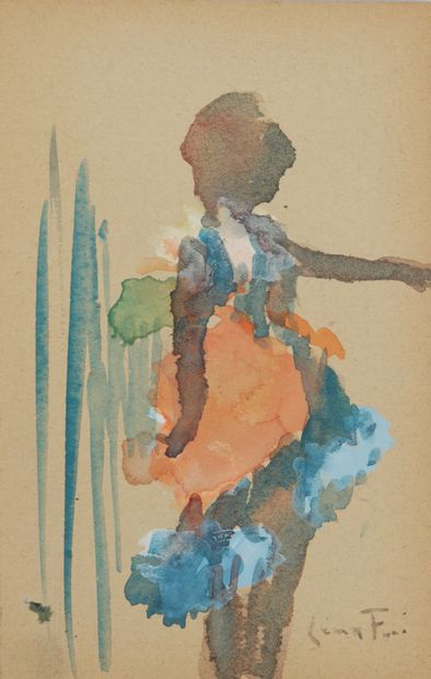 Leonor FINI (1907-1996) aquarelle 