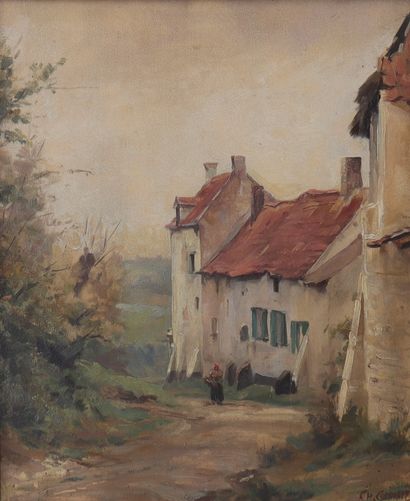 Charles COENRAETZ (1852-1908) huile sur panneau...
