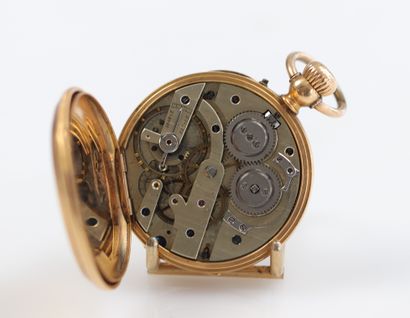 Montre chrono à gousset en or jaune
Poids:...