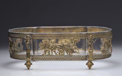 Jardinière en bronze doré beau décor Empire
Poids:...
