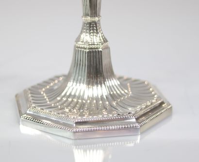 Chandelier 5 branches, argent massif 800...
