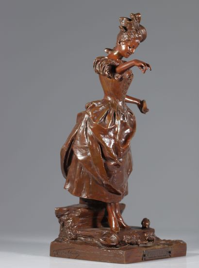 Georges VAN DER STRAETEN (1856-1928) bronze...