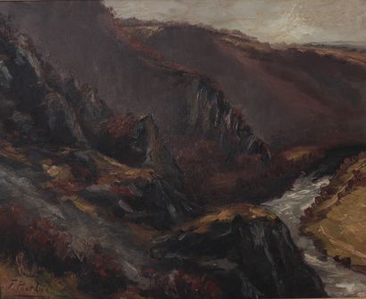 Fernand PONTHIER (1885-1952) huile « vue...