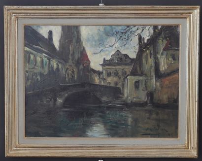 Armand G. G. JAMAR (1870-1946) huile « vue...