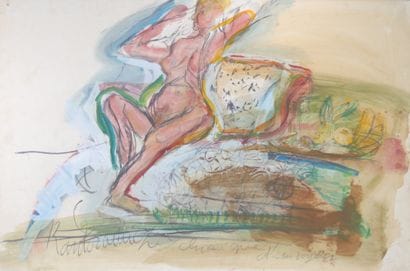 Serge KANTOROWICZ (1942) imposante aquarelle...