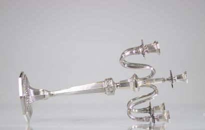 Chandelier 5 branches, argent massif 800...