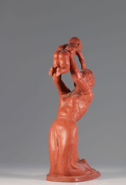 Paul SERSTÉ (1910-2000) sculpture en terre...