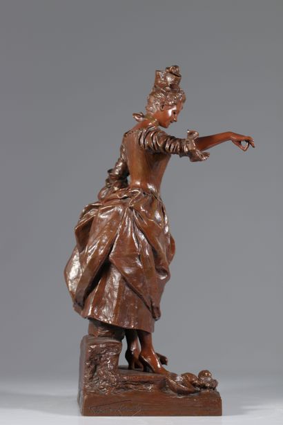 Georges VAN DER STRAETEN (1856-1928) bronze...