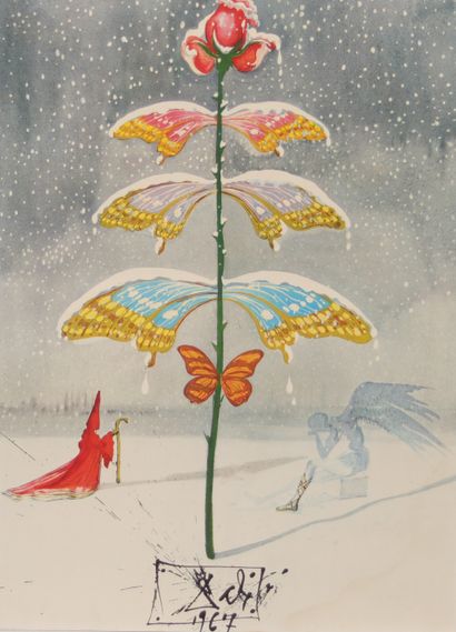 Salvador Dali Carte de Noël original créé...