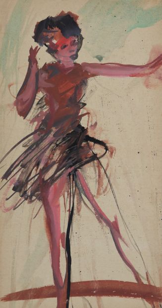 Leonor FINI (1907-1996) aquarelle 