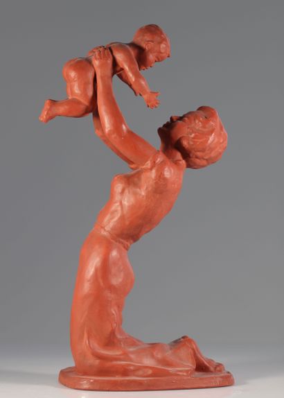 Paul SERSTÉ (1910-2000) sculpture en terre...