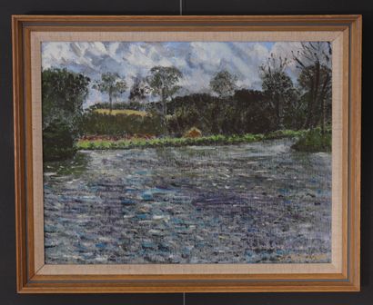 Gerald E. FELLOWS (XX) huile sur panneau...