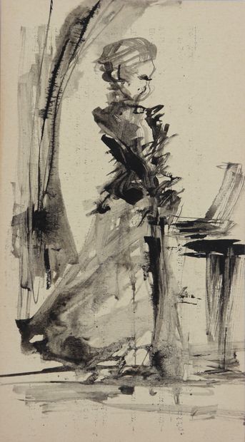 Leonor FINI (1907-1996) aquarelle 