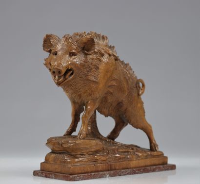 Forêt noire sanglier en bois sculpté
Poids:...