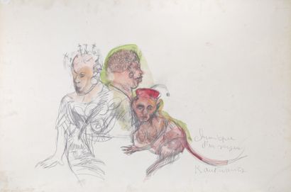 Serge KANTOROWICZ (1942) imposante aquarelle...