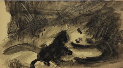 Leonor FINI (1907-1996) aquarelle 