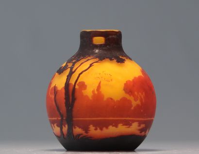 Muller frères lampe boule à décor paysage
Poids:...