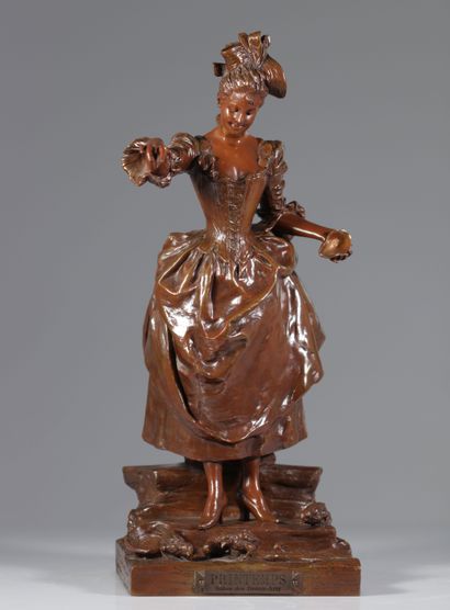 Georges VAN DER STRAETEN (1856-1928) bronze...
