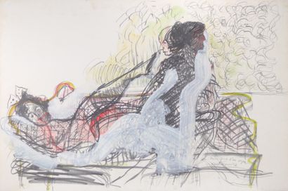 Serge KANTOROWICZ (1942) imposante aquarelle...