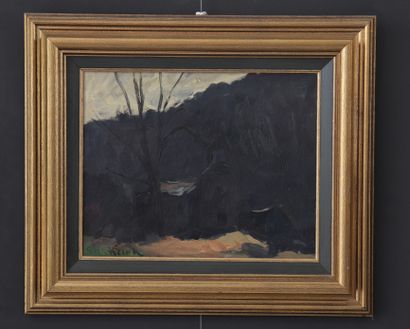 Richard HEINTZ (1871-1929) huile « chapelle...