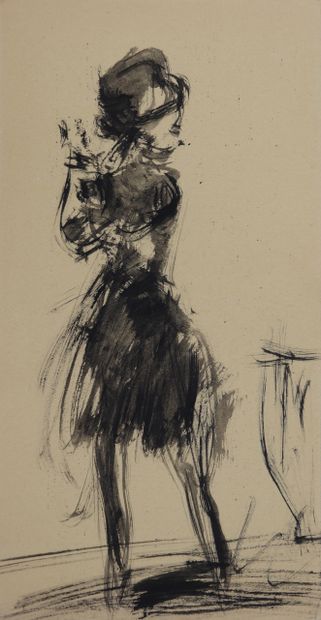 Leonor FINI (1907-1996) aquarelle 