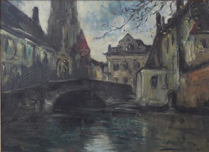 Armand G. G. JAMAR (1870-1946) huile « vue...