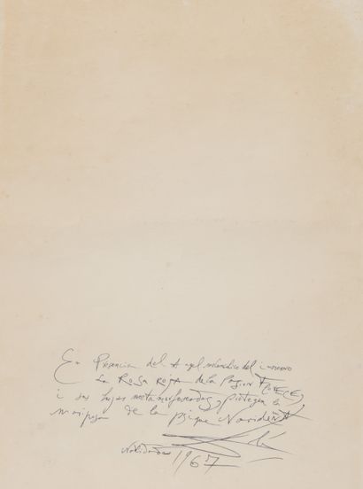 Salvador Dali Carte de Noël original créé...