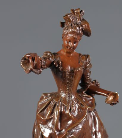 Georges VAN DER STRAETEN (1856-1928) bronze...