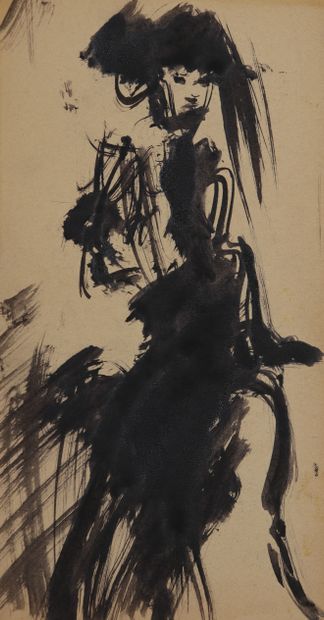 Leonor FINI (1907-1996) aquarelle 