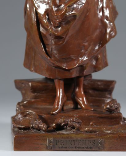 Georges VAN DER STRAETEN (1856-1928) bronze...