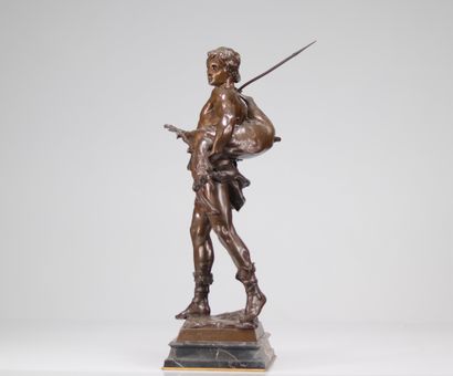 Eugène MARIOTON (1854-1933) bronze à patine...
