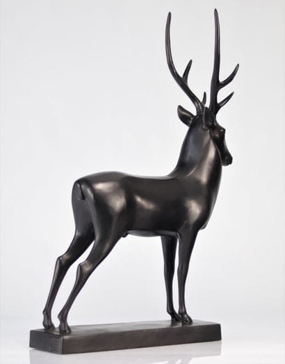 Francois Pompon. Grand cerf (1929). Bronze...