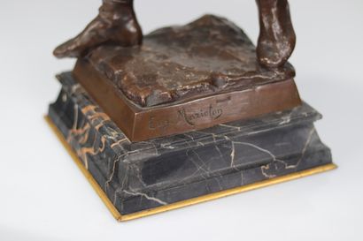 Eugène MARIOTON (1854-1933) bronze à patine...