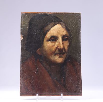 Honoré DAUMIER (1808-1879) Huile sur papier...