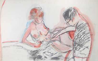 Serge KANTOROWICZ (1942) imposante aquarelle...