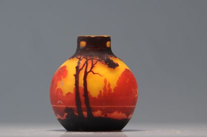 Muller frères lampe boule à décor paysage
Poids:...