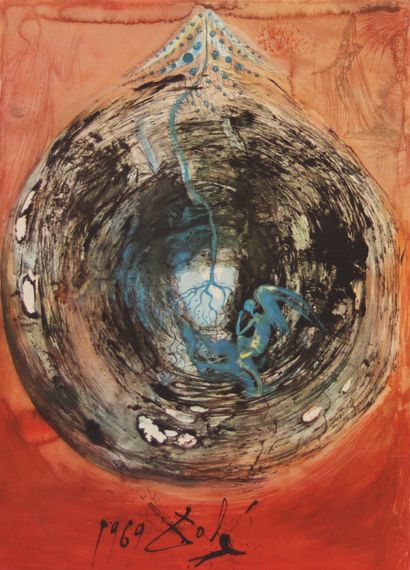 Salvador Dali.Carte de Noël créé pour Hoechst...