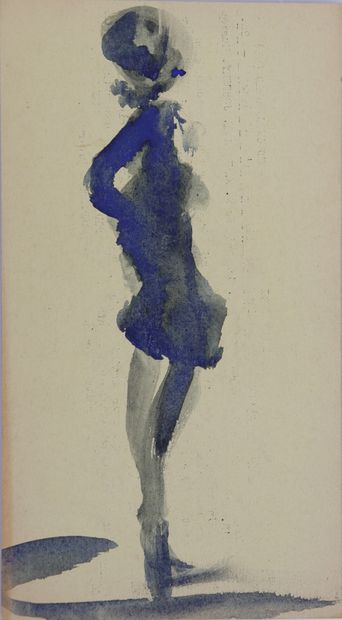 Leonor FINI (1907-1996) aquarelle 