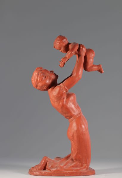 Paul SERSTÉ (1910-2000) sculpture en terre...