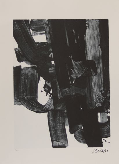 Pierre Soulages. N°20. Lithographie sur papier...