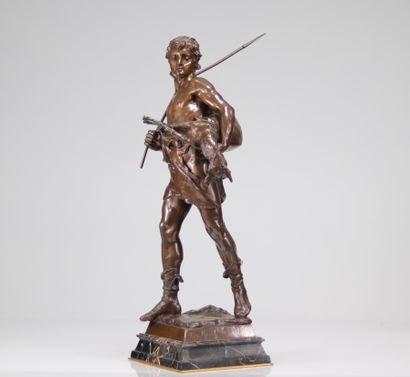 Eugène MARIOTON (1854-1933) bronze à patine...